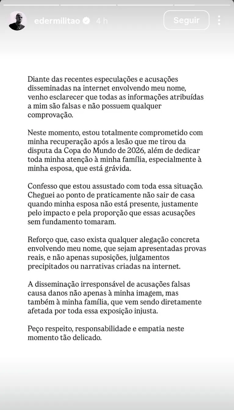 Eder Militão nega envolvimento em polêmica de Vini Jr.