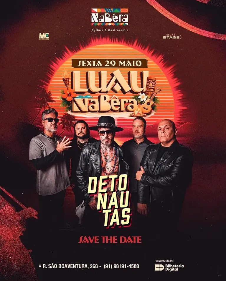 Detonautas faz show imperdível em Belém nesta sexta (29)