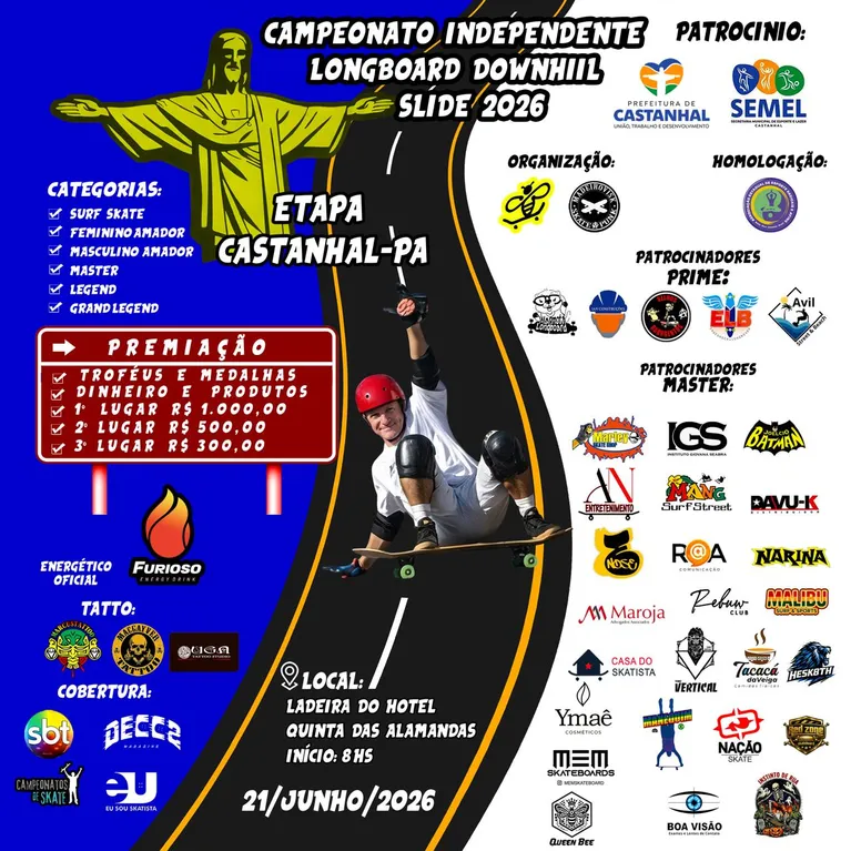 Castanhal recebe Campeonato Independente de Longboard Downhill Slide