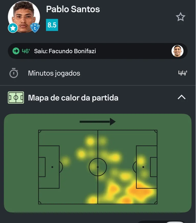 Meia apareceu bem no jogo