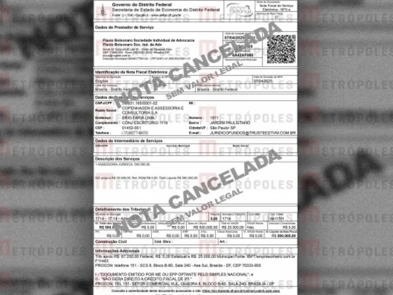 Flávio emitiu notas de R$ 1,5 milhão a empresas do caso Vocaro