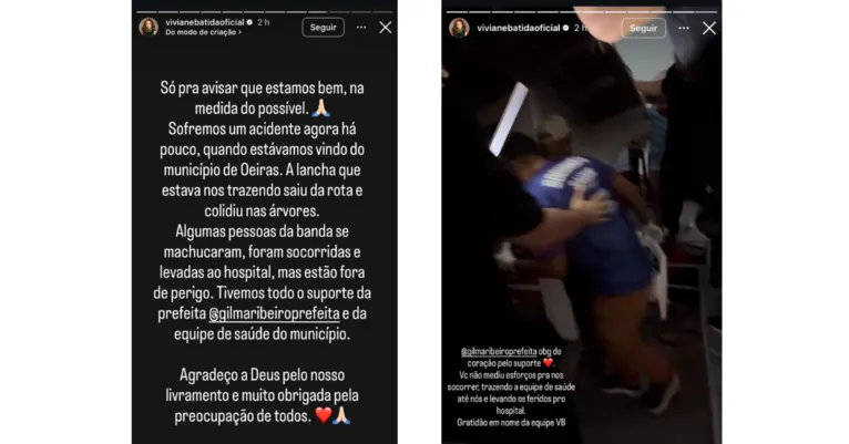 VÍDEO: Viviane Batidão sofre acidente de lancha no Marajó