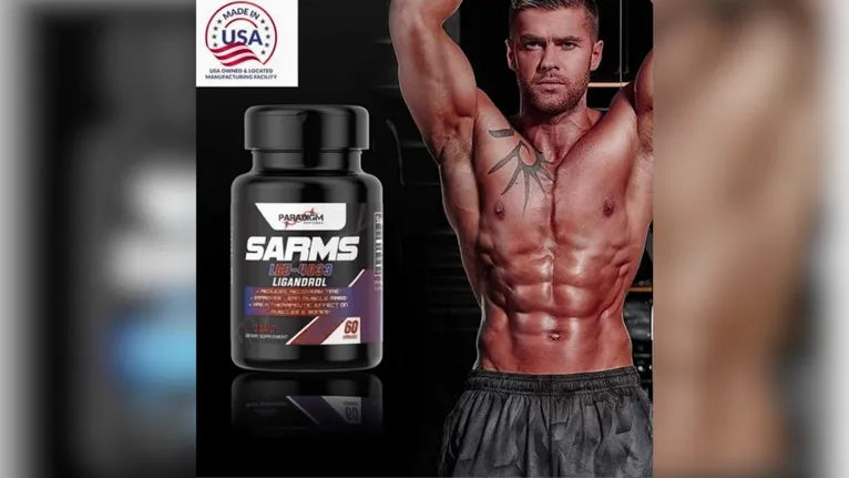 Anúncios dos SARMs (sigla em inglês para moduladores seletivos de receptores androgênicos) da Paradigm Peptides afirmavam que os suplementos eram feitos nos Estados Unidos.