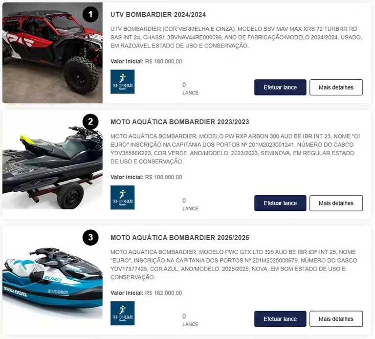 Veículos de luxo de Hytalo Santos serão leiloados neste mês; confira