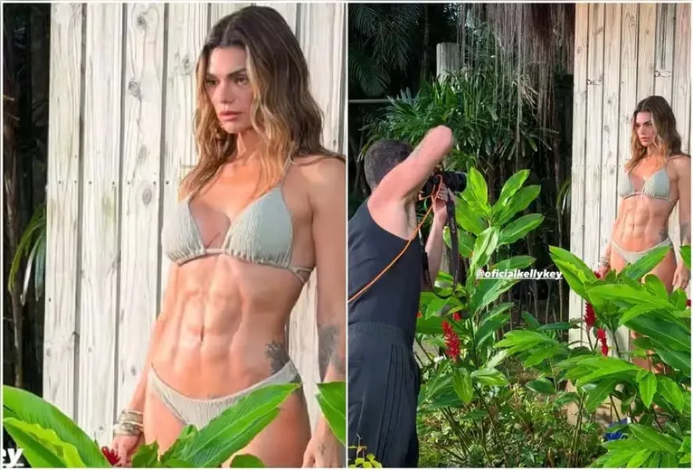 Kelly Key posa de biquini aos 43 anos e shape definido impressiona