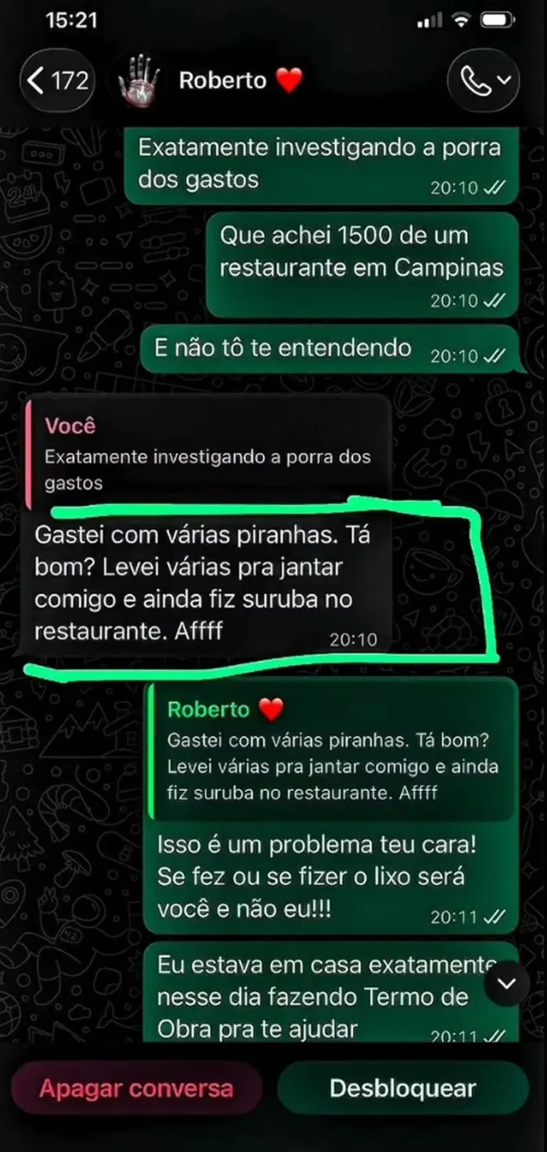 Ex-noiva de Latino mostra print dele admitindo traições
