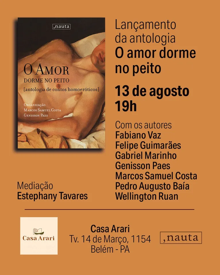 "O amor dorme no peito" traz autores do Norte como nova força da literatura brasileira