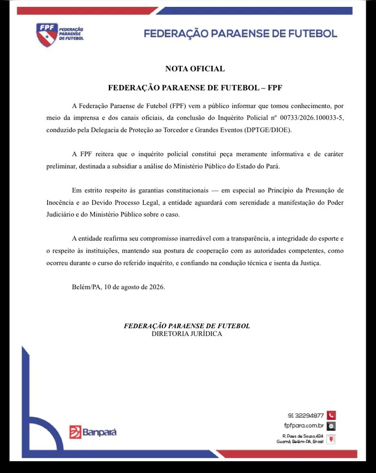 Polícia aponta fraude em súmula e indicia árbitro e ex-dirigente da FPF