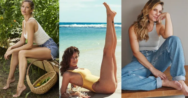 Gisele Bündchen lidera o ranking de pés de famosas brasileiras elaborado a partir de imagens públicas compartilhadas nas redes sociais.