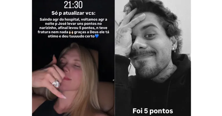 José Leonardo, filho de Virgínia, leva cinco pontos após acidente doméstico 
