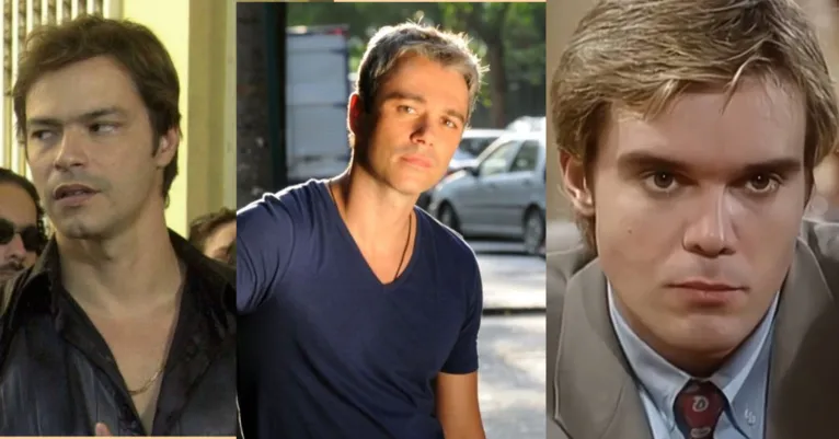 Os atores Heitor Martinez, Ângelo Paes Leme e Dalton Vigh