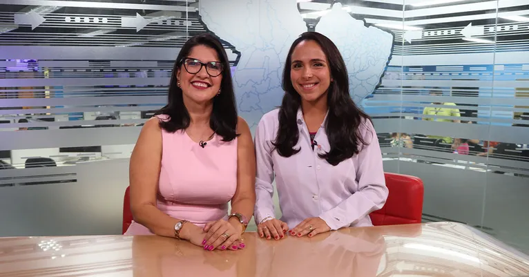 Registro após gravação do especial do DOL Delas, nos estúdios da RBA TV da apresentadora Priscila Belfort e da dra. Fernanda Lamarão.