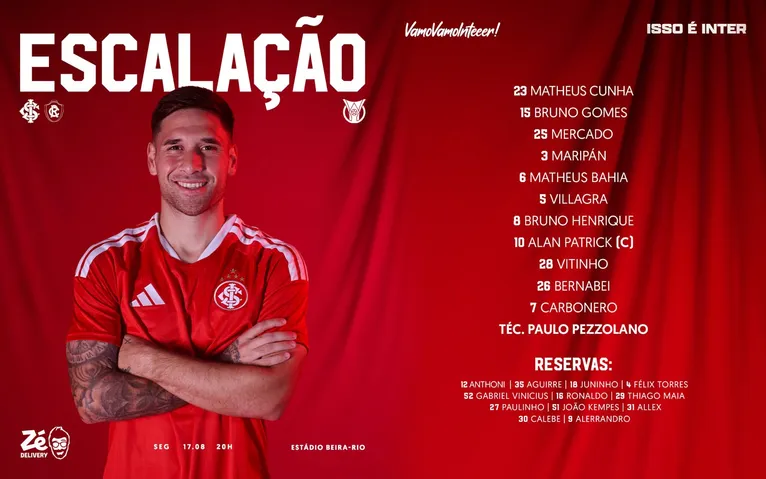 Acompanhe ao vivo: Internacional-RS 1 x 0 Clube do Remo