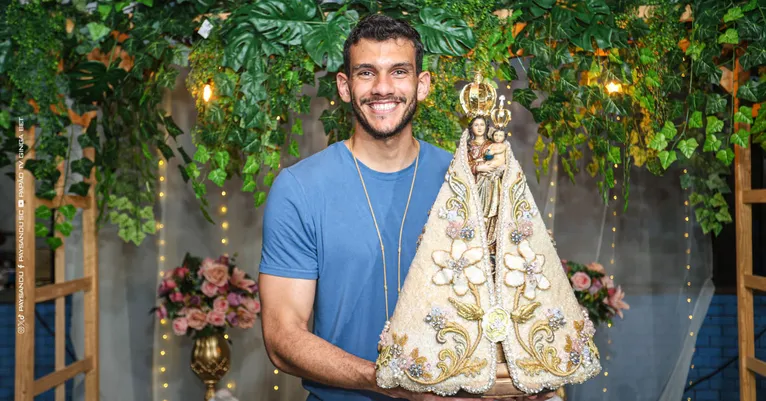 Gabriel Mesquita é devoto de Nossa Senhora e deve ser um dos jogadores presentes