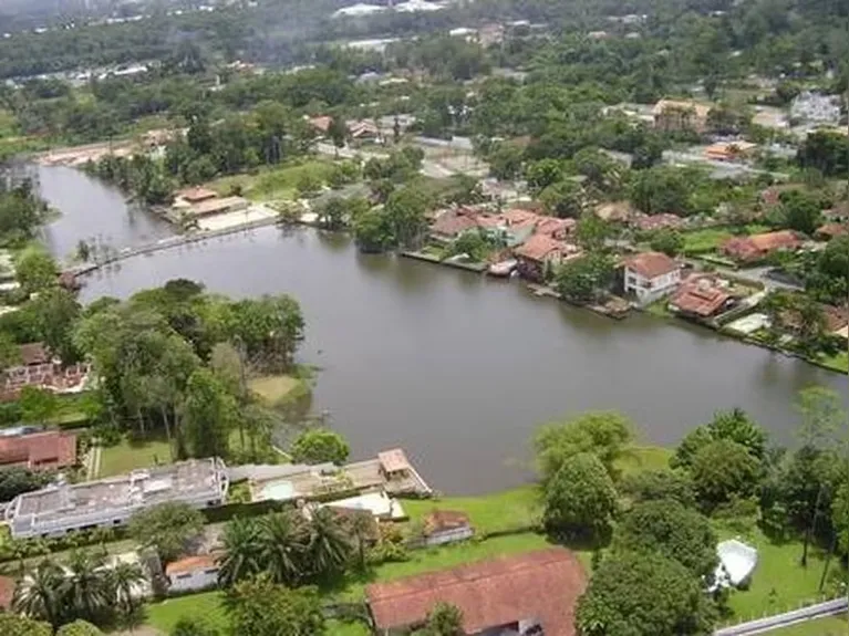 Vista aérea do condomínio onde Joelma e Ximbinha têm casa
