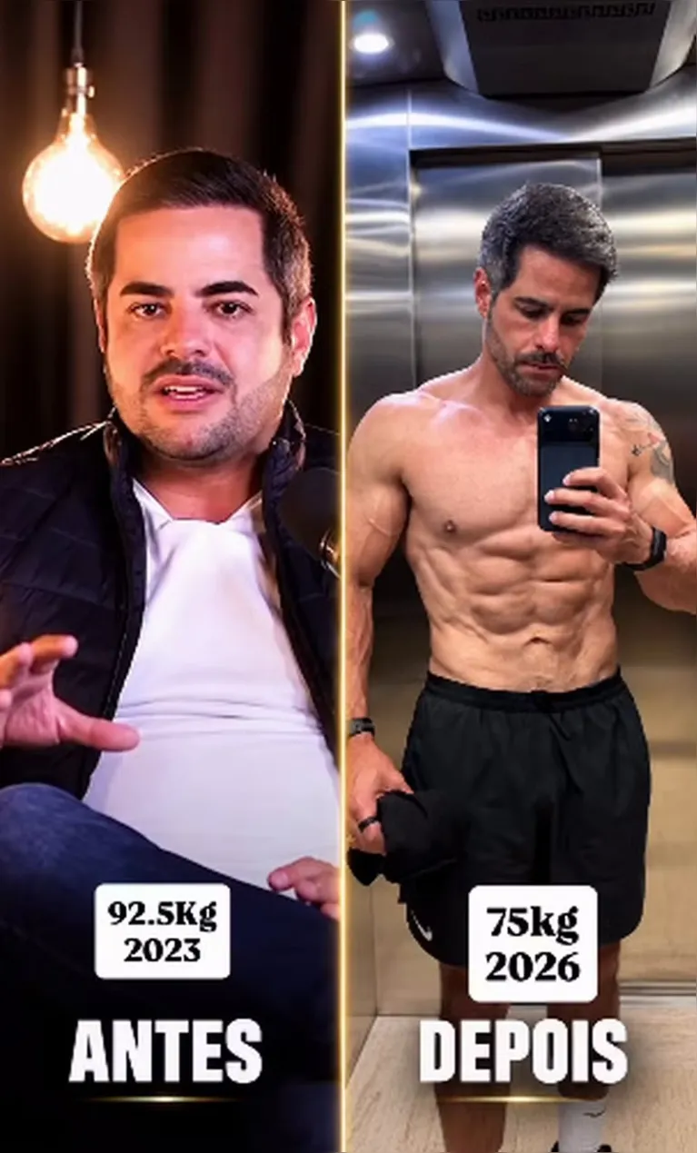 Kaká Diniz exibe corpo sarado e impressiona; veja antes e depois