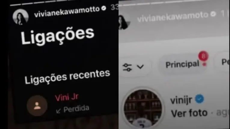 Ex-mulher de governador mostra suposta ligação de vídeo de Vini Jr.
