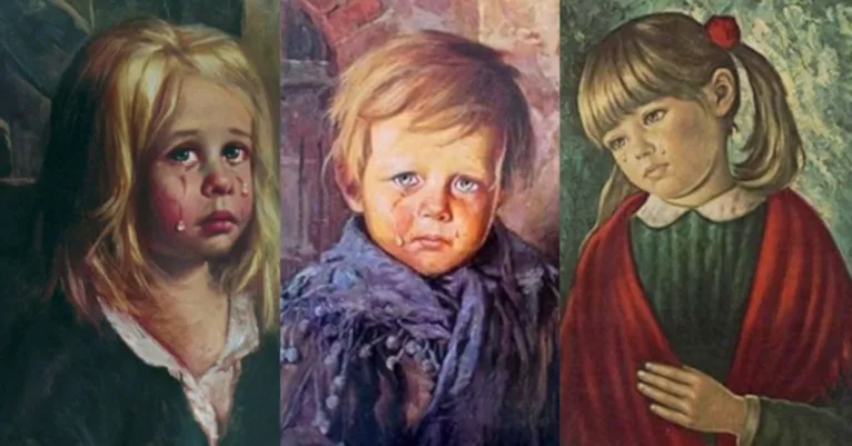 A antiga lenda dos "quadros das crianças que choram" dizia que pinturas estariam ligadas a incêndios misteriosos e, segundo o mito, seriam encontradas intactas após o fogo.