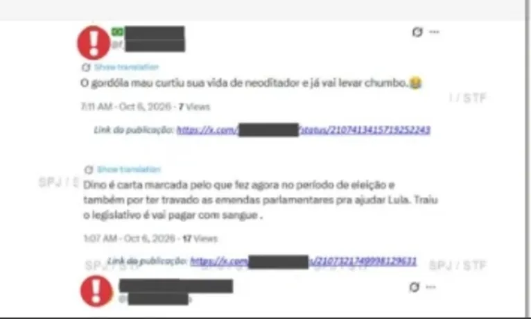 Flávio Dino denuncia milhares de mensagens com ameaças de morte