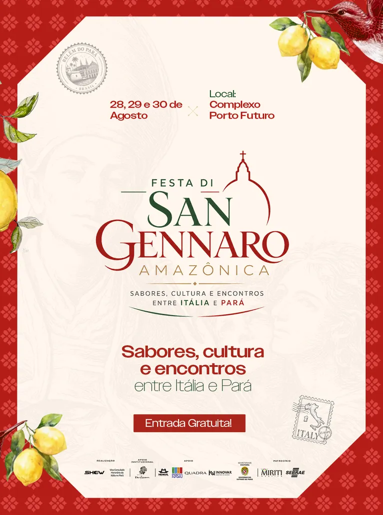 Festa di San Gennaro Amazônica leva gastronomia e cultura italiana a Belém
