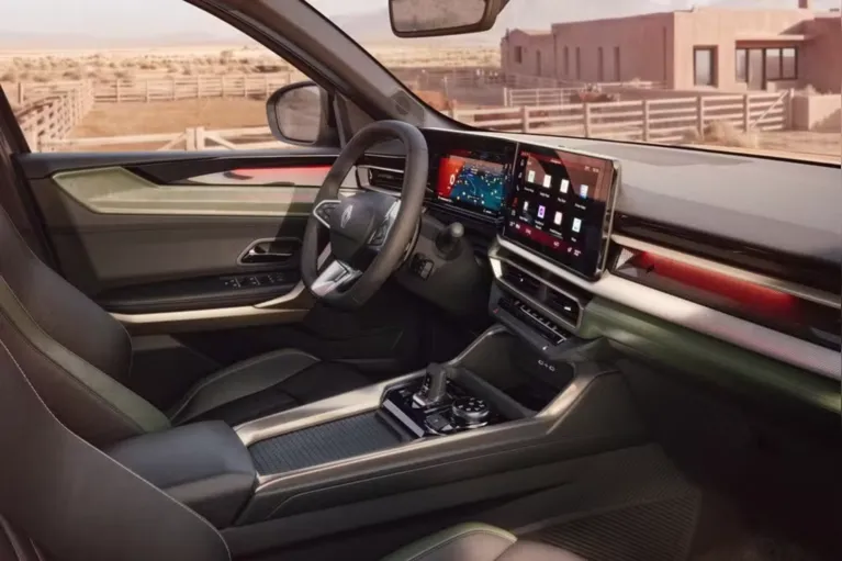Interior da Renault Niagara aposta em conforto e tecnologia.