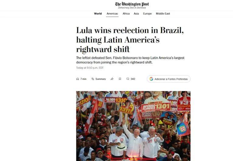 Imprensa internacional repercute virada de Lula sobre Flávio Bolsonaro