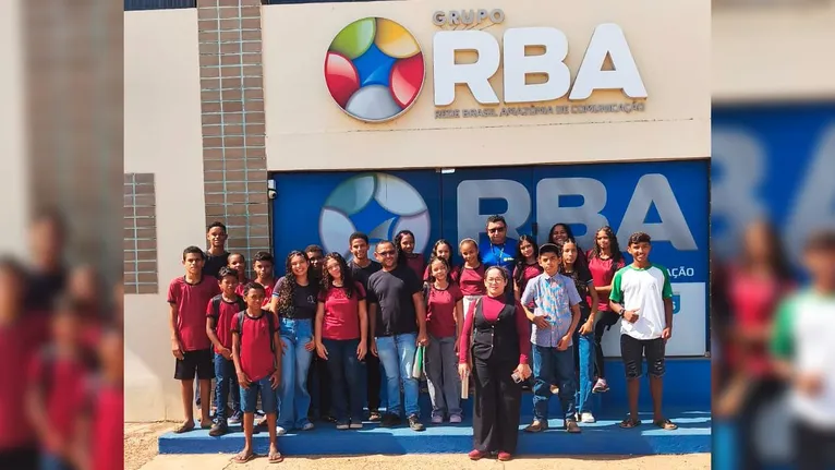 Registro do momento da visita ao maior grupo de comunicação do Pará, com sua sub-sede em Marabá