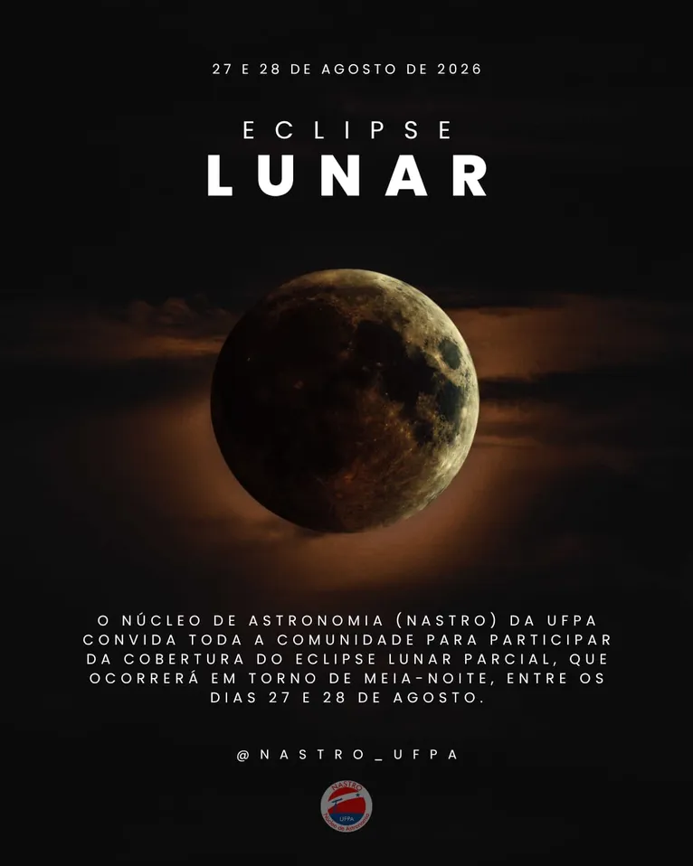 Eclipse lunar parcial poderá ser visto em Belém amanhã (27/08) na UFPA