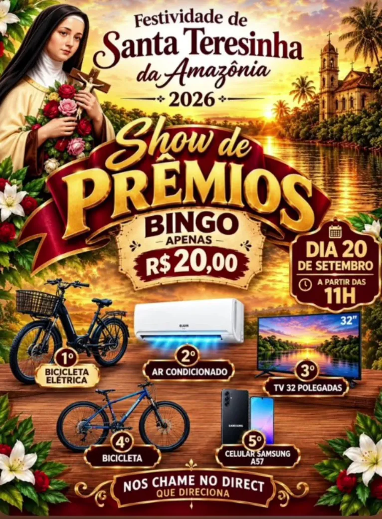 Festividade da Paróquia Santa Terezinha tem início neste domingo (20)