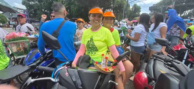 Motoromaria: devotos agradecem bênçãos e pedem proteção a Nossa Senhora