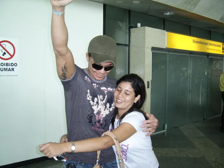 Resgistro do primeiro encontro, no aeroporto de Belém, em agosto de 2006