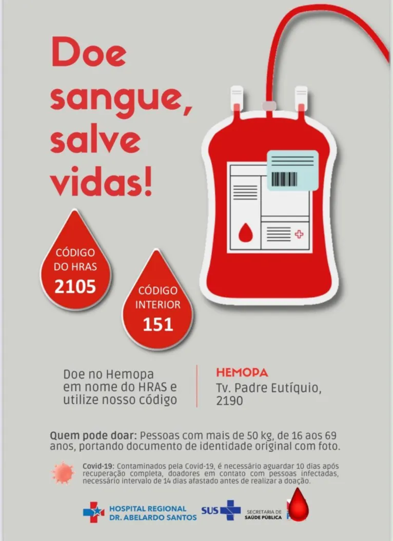 Hospital Abelardo Santos mobiliza população para doação de sangue
