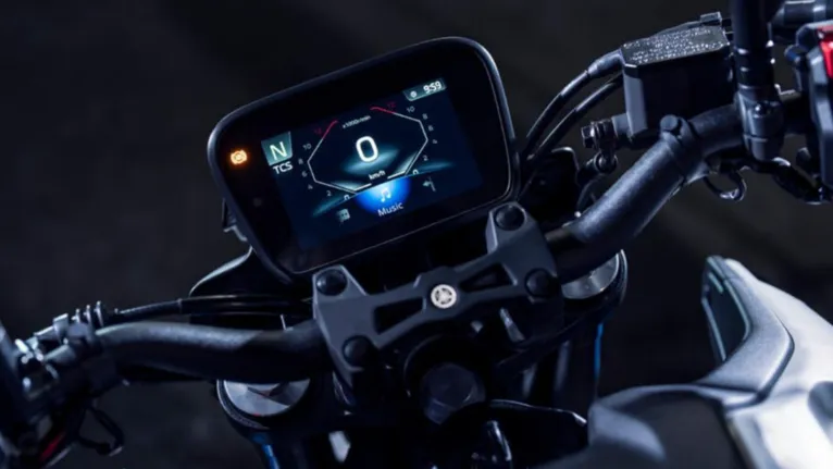 Os equipamentos e recursos do painel da geração anterior foram mantidos na Yamaha MT-125 2027.