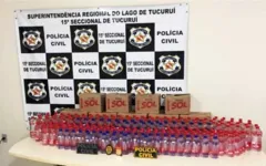 Imagem ilustrativa da notícia Polícia Civil apreende álcool vendido ilegalmente em Tucuruí