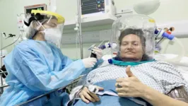 Imagem ilustrativa da notícia Pacientes que utilizaram capacete Elmo receberam alta em Fortaleza