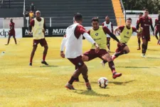 Clube do Remo realiza último treino antes da viagem para Salvador, no qual terá pela frente o Vitória na Série B.