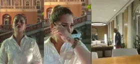 Funcionaria de hotel chora após ser demitida por gravar vídeos de artistas
