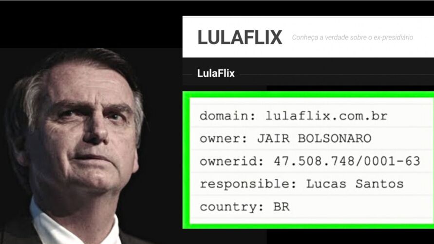 /Domínio do site está em nome de Bolsonaro, mas não aparece na lista entregue ao TSE.