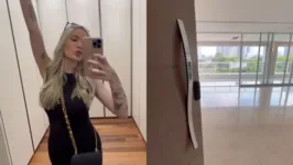 Modelo Karoline Lima apresentou o novo apartamento para os seus seguidores nas redes sociais.