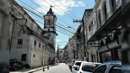 Travessa Frutuoso Guimarães, ao lado da Igreja das Mercês atualmente.