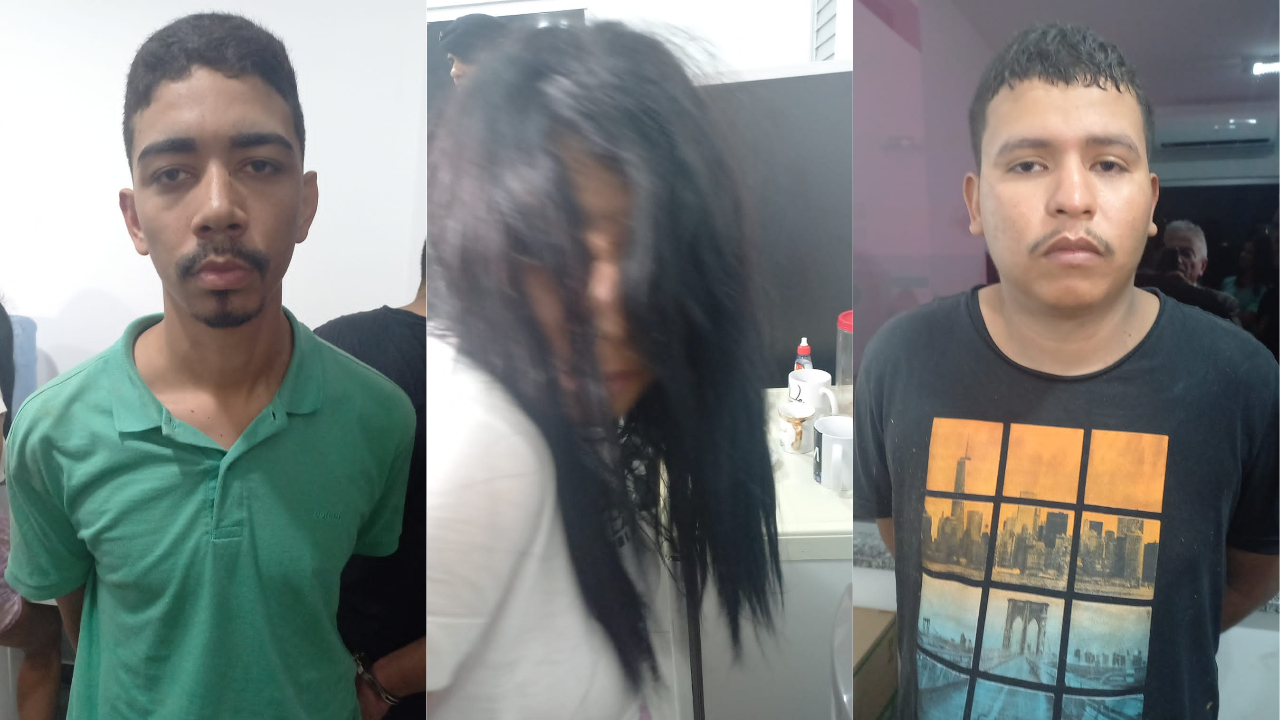Breno dos Santos, Miriam da Silva e Esdras de Melo foram presos pela Polícia Civil