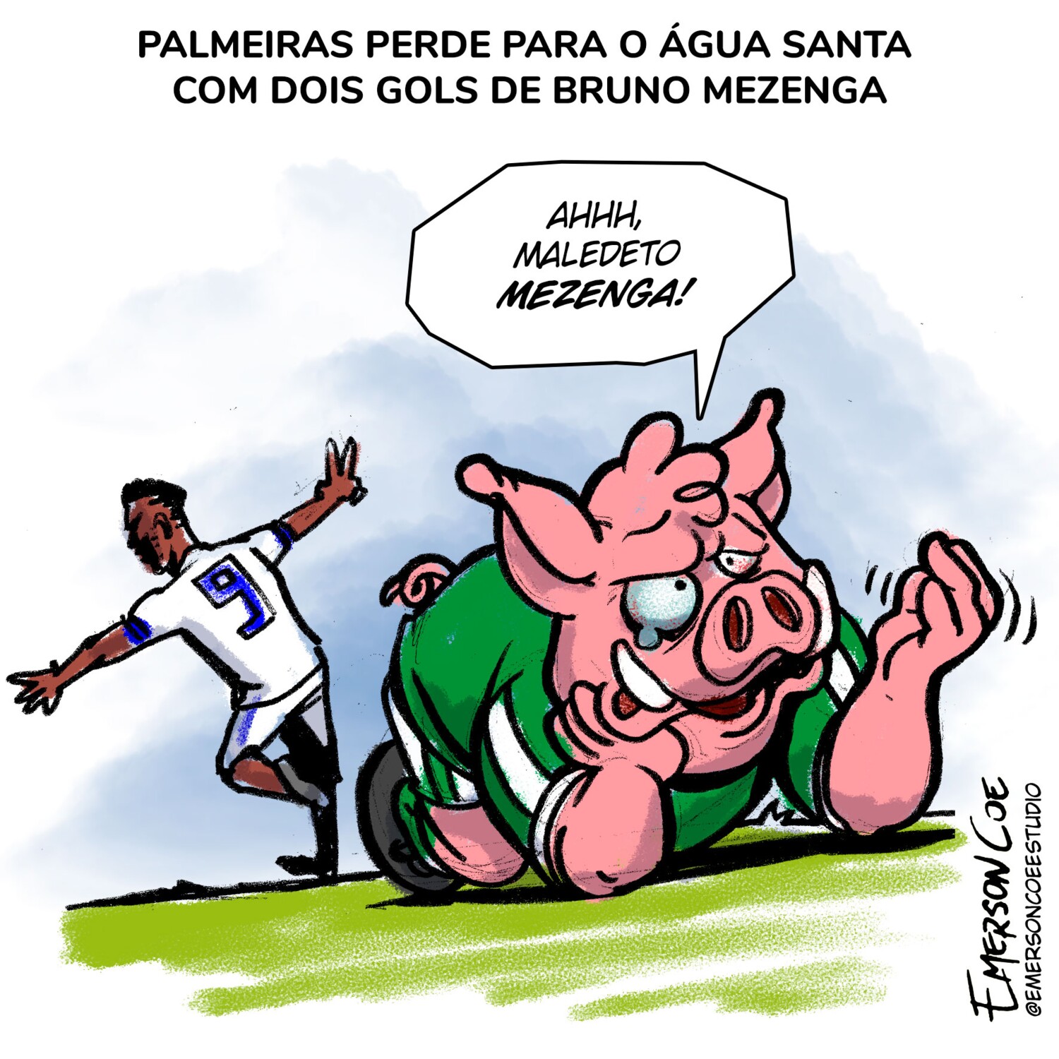 Imagem ilustrativa da notícia Palmeiras perde para Água Santa com dois gols de Mezenga
