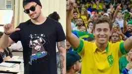 O influenciador Felipe Neto e o deputado Nikolas Ferreira.