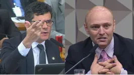 O senador Sergio Moro e o hacker Walter Delgatti