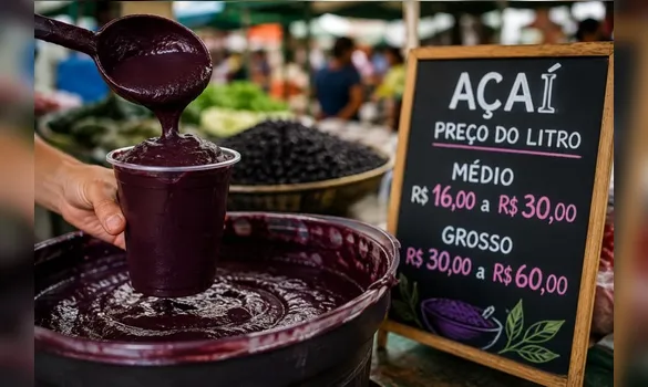 Açaí fica mais barato em Belém: preço despenca quase 16% e pode cair ainda mais; entenda