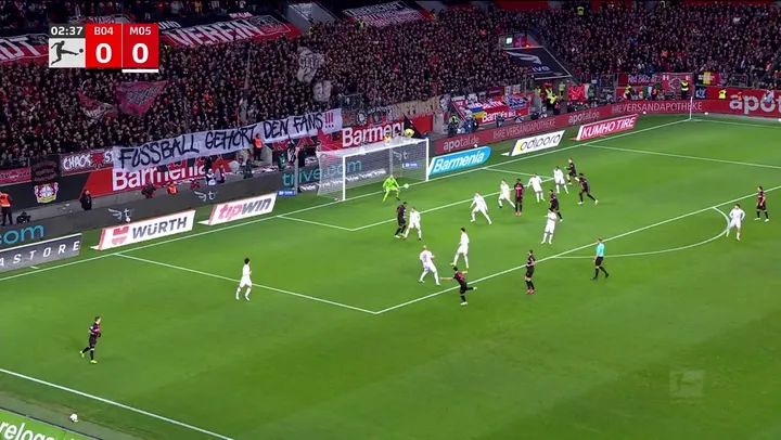 Imagem ilustrativa da notícia Leverkusen vence Mainz e segue invicto na temporada 23/24