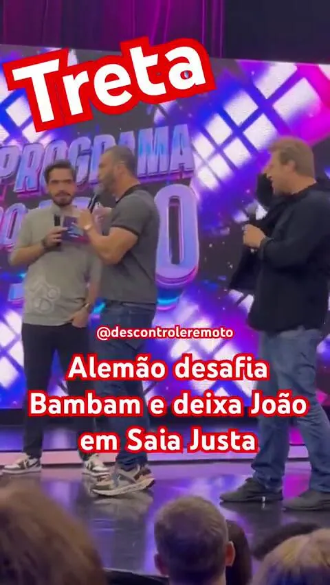 Imagem ilustrativa da notícia Bambam e Alemão brigam na Band e quebram equipamento da TV