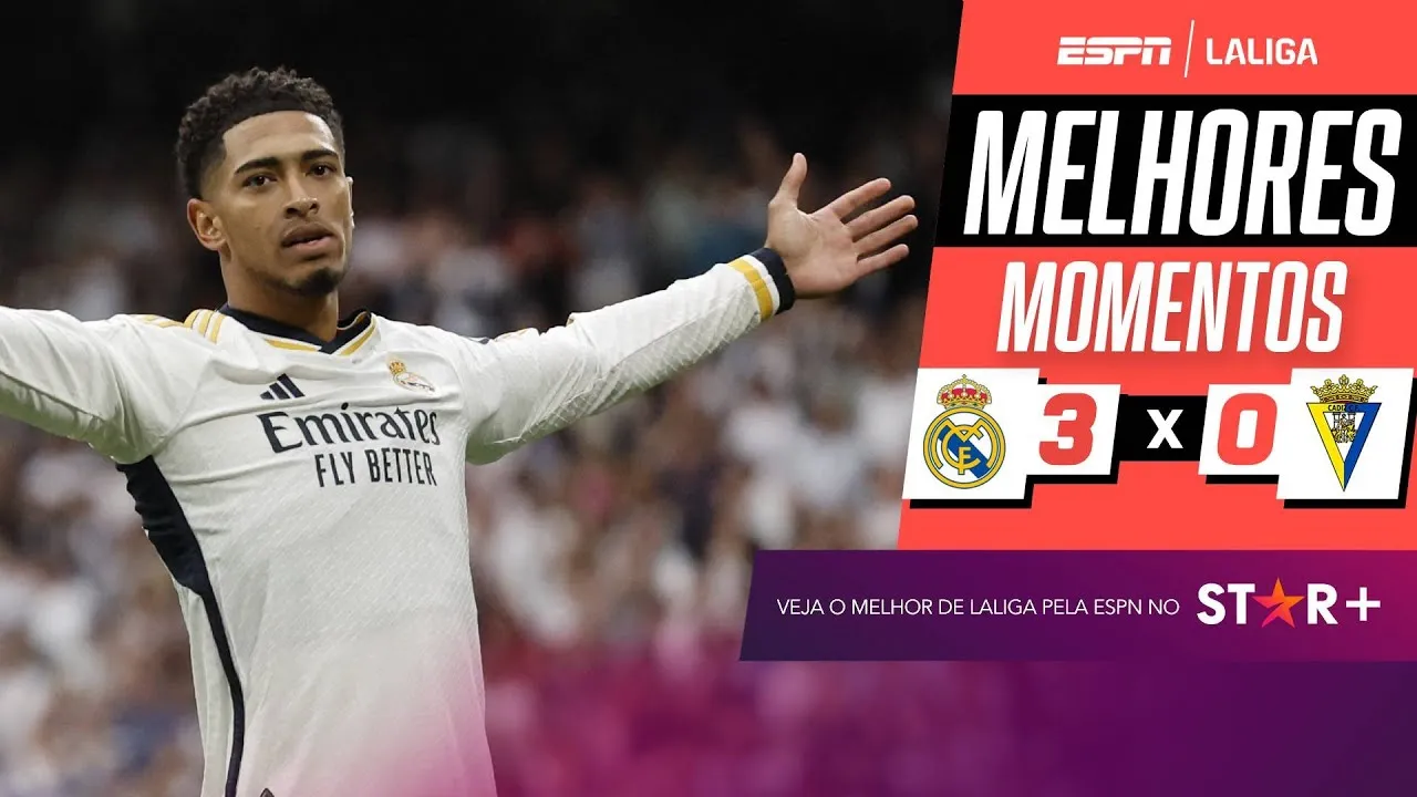Imagem ilustrativa da notícia Real Madrid vence o Cádiz e é campeão espanhol pela 36ª vez