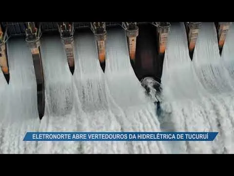 Imagem ilustrativa da notícia Vídeo: Eletronorte abre comportas da hidrelétrica de Tucuruí