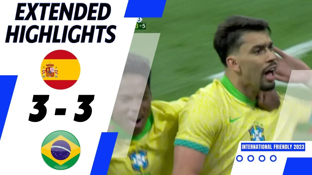 Imagem ilustrativa da notícia Brasil e Espanha empatam em jogão de seis gols no Bernabéu